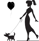 Lady Walking a dog